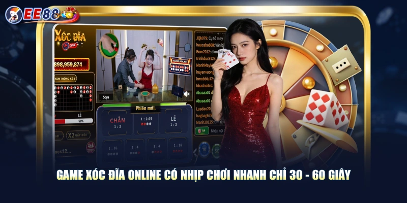 Game Xóc Đĩa Online có nhịp chơi nhanh chỉ 30 - 60 giây